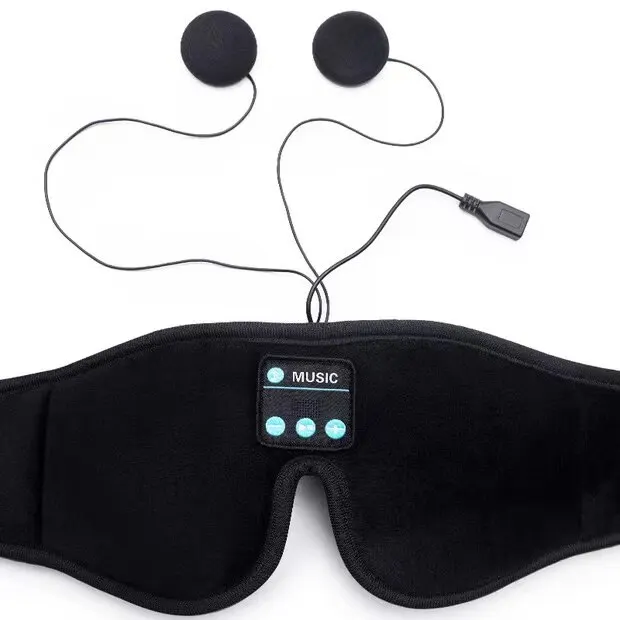 Cuffie per dormire Cuffie 3D 5.0 Cuffie wireless Talk Binaurale Stereo Artefatto per il sonno Musica traspirante Maschera per gli occhi Maschera