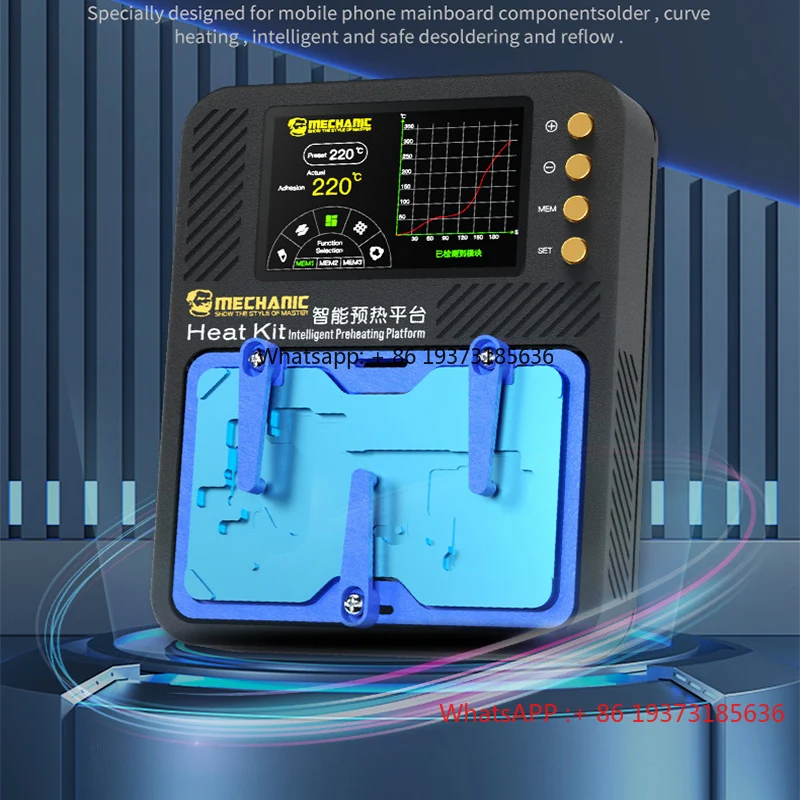 MECHANIC Heat Kit Smart Reflow Soldering Heating Platform With Module and Stencil for IPhoneX-16 Pro Max Phone Repair Tool