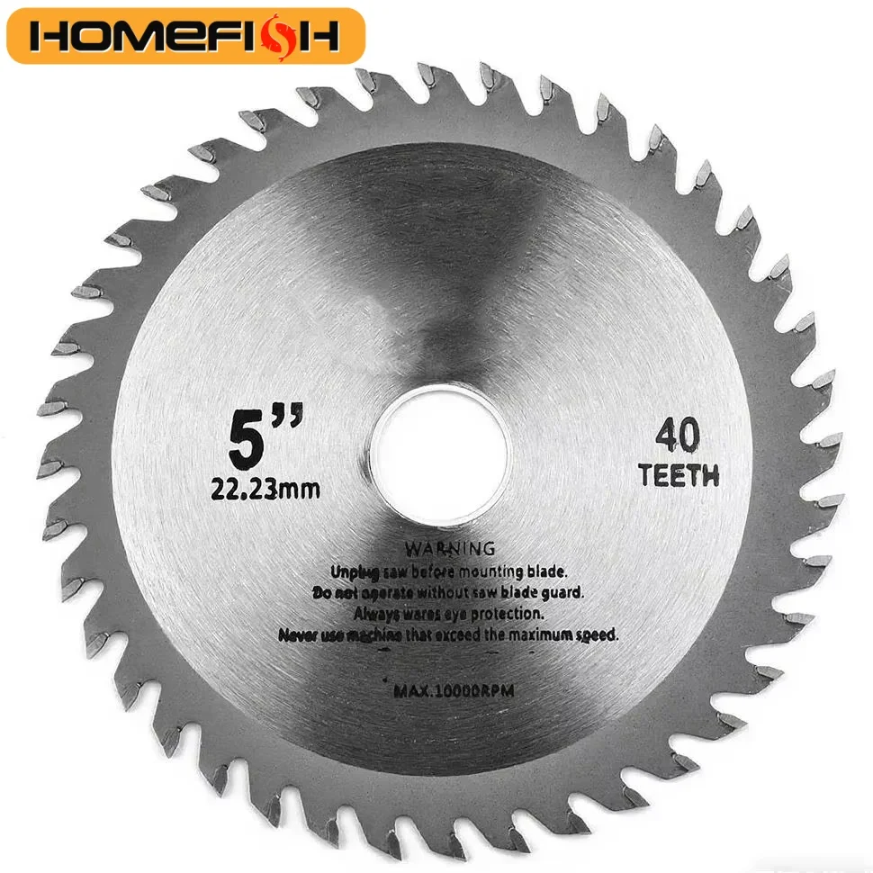 5 بوصة 125 مللي متر أسطوانة تقطيع شفرة منشار دائري صغير للخشب البلاستيك المعادن الدورية كربيد أدوات القطع 40 الأسنان 12000 ماكس دورة في الدقيقة #1