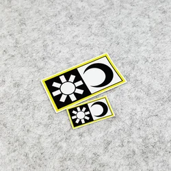 S025 VR Rossi Black White Sun Moon Reflective Motorcycle Stickers and Decals Waterproof Car Window Trunk Vinyl Decal