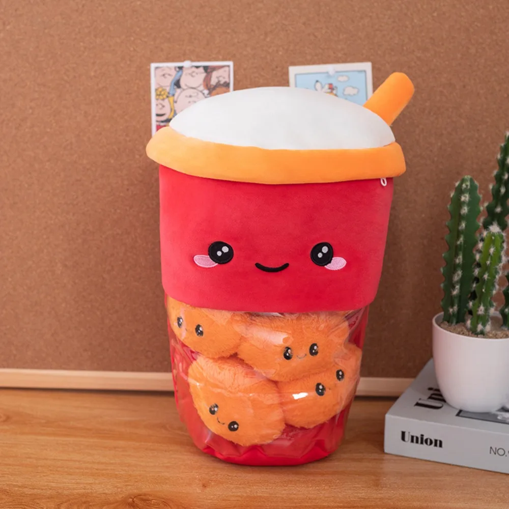 

Simulation Milk Tea Cup Plush Toy Red Date Milkshake with Little Boba Boba Milk Tea Stuffed Toys Cute Kawaii