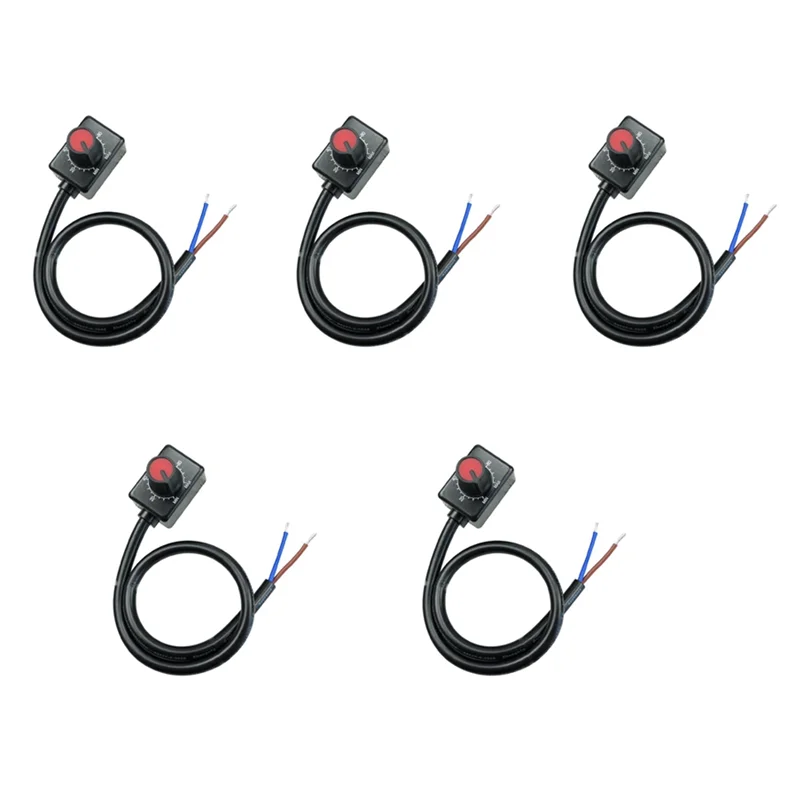 

Y51A-DC 0/1-10V Knob LED Dimmer, Low Voltage Passive Dimmer PWM Dimming For 0-10V Or 1-10V Dimmable Electronic LED Driver 5Pc