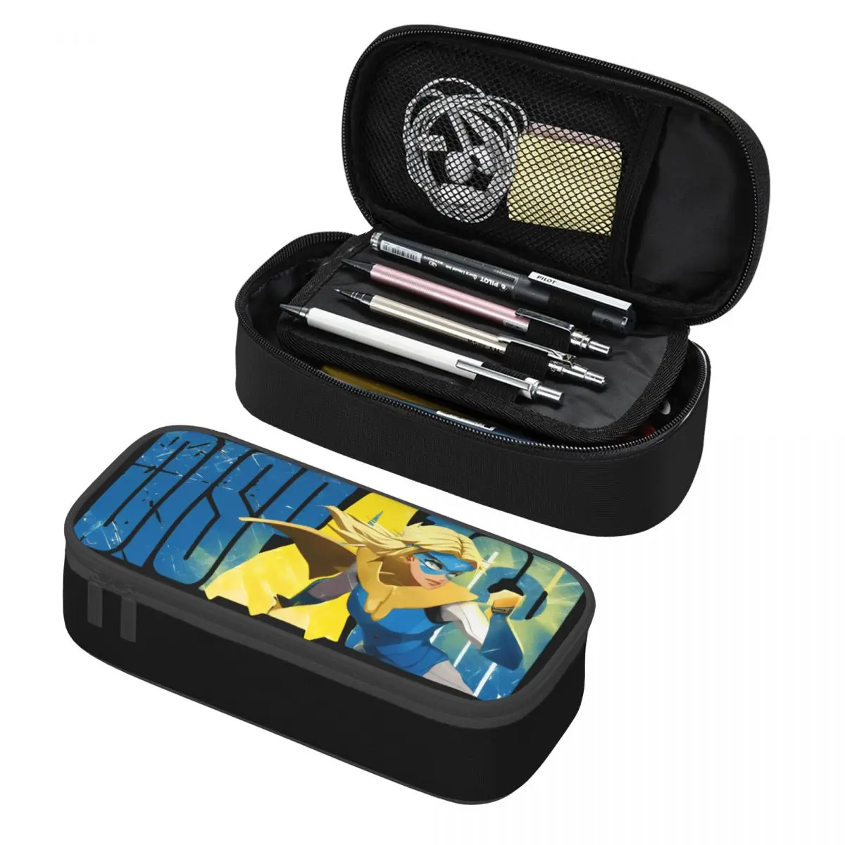 حقيبة أقلام إرسال Game Sonar Echo Rapid Shift ذات سعة كبيرة للمكتب والكلية والمدرسة وحقيبة مكياج للنساء