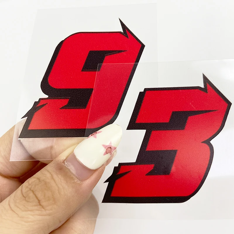 1PC Red 0123456789 Number Motorcycle Stickers Motorbike Fuel Tank Side Panels Scooter Helmet DIY Moto Fashion Vinyl Decals