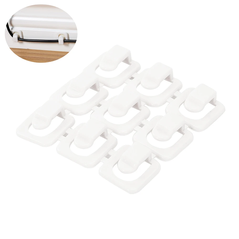 

18Pcs Cord Organizer Clips Self Adhesive Cable Management for Wires Power Cords Headphones Desktop Tidy Cord Holder Clamp Fixer