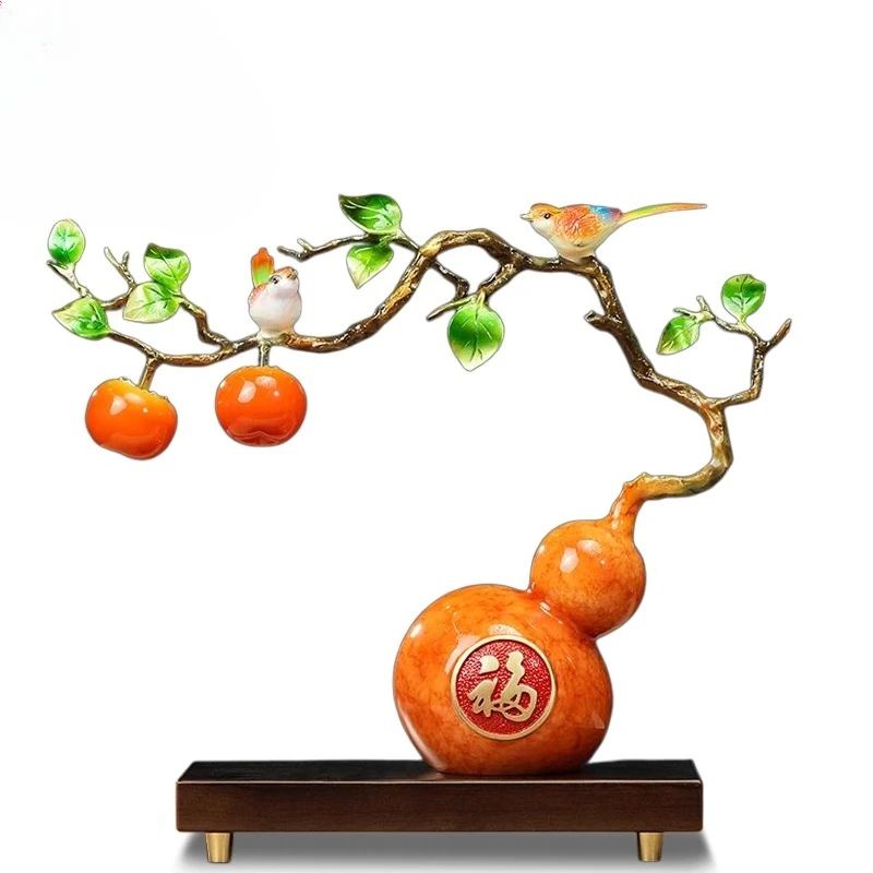 

All-copper handicrafts Lucky gourd ornaments A deer rich home decoration
