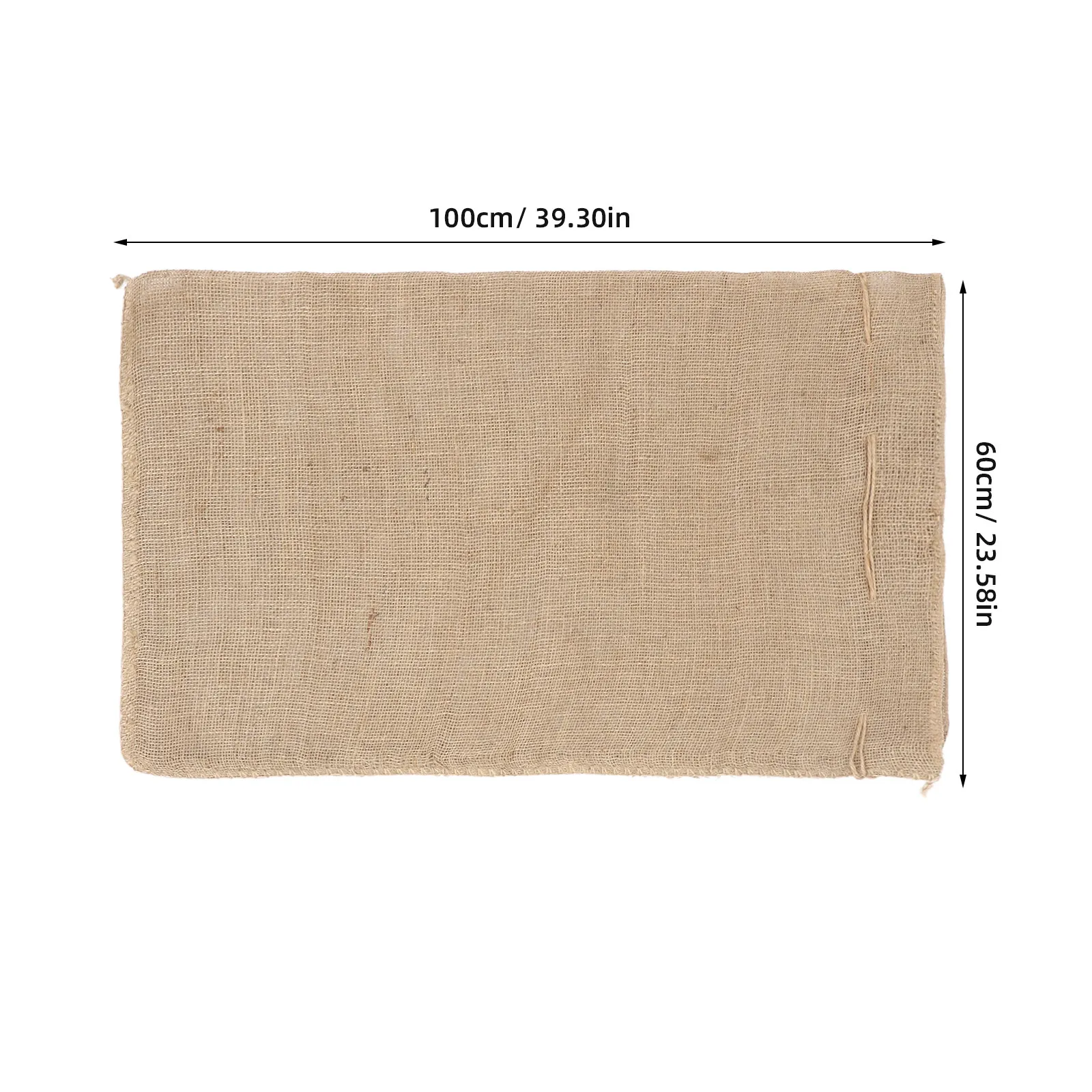 2Pcs Reusable Burlap Winter Plant Covers Drawstring Frost Protection for Outdoor Trees Shrubs Garden 39.3x23.58in
