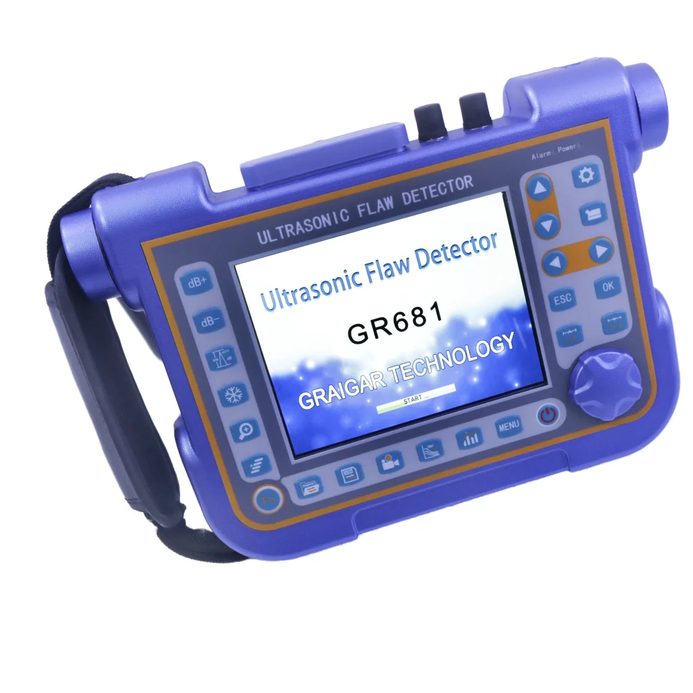 

GR681 Portable Industrial Digital Ultrasonic Flaw Detector Nondestructive Horizontal Type Flaw Meter Defect Locater 0-15000 mm