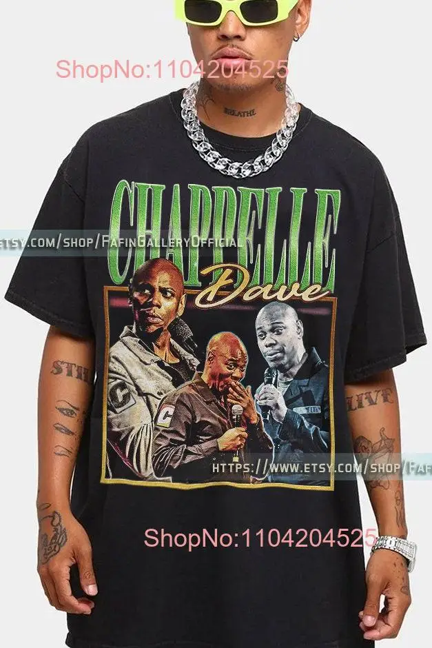 RETRO DAVE CHAPPELLE T Shirt Tour Homage Funny Comedian F long or short sleeves