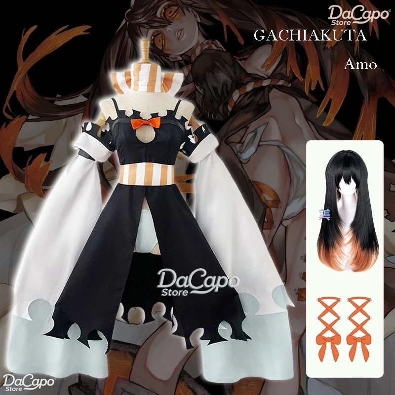 GACHIAKUTA Amo Empool Cosplay Costume Wig Anime Manga Cleaners Dress Adults Fullset Expo Outfit Women Halloween Roleplay Clothes
