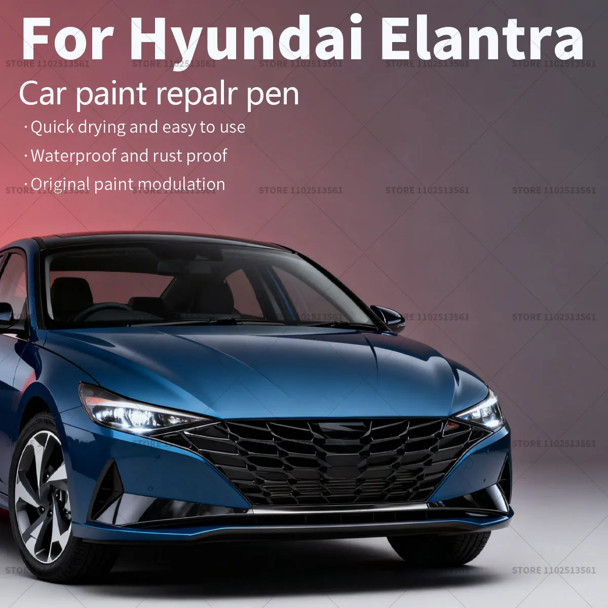 

Ручка для ремонта автомобильной краски, средство для удаления царапин, сделай сам, автоаксессуары для Hyundai Elantra Blue UF3, черный TB3, белый PWT, синий PM2