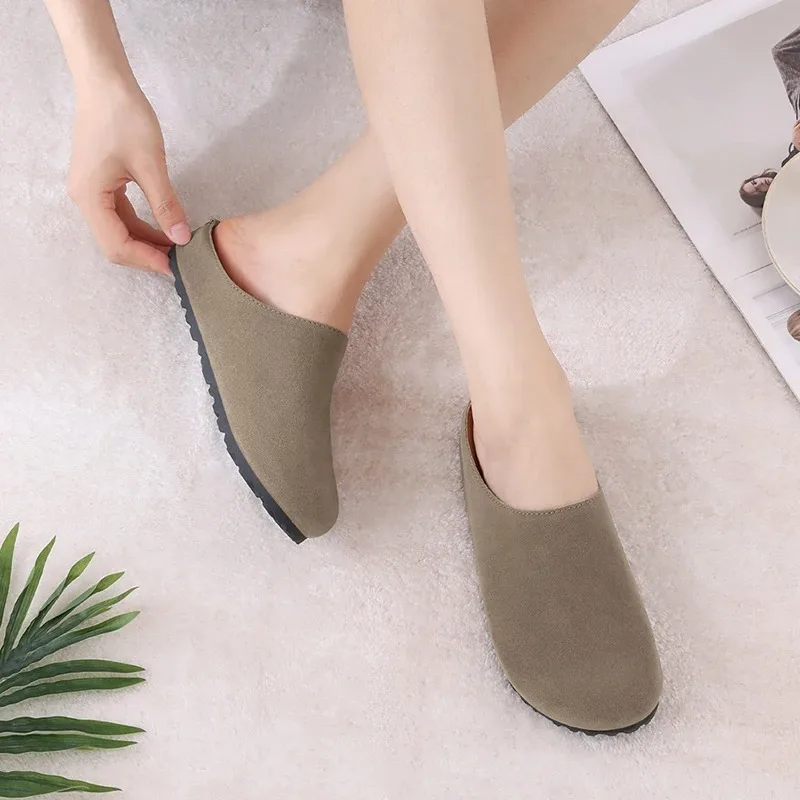 شباشب نصف كلاسيكية مريحة من الأسفل، شباشب منزلية للسيدات