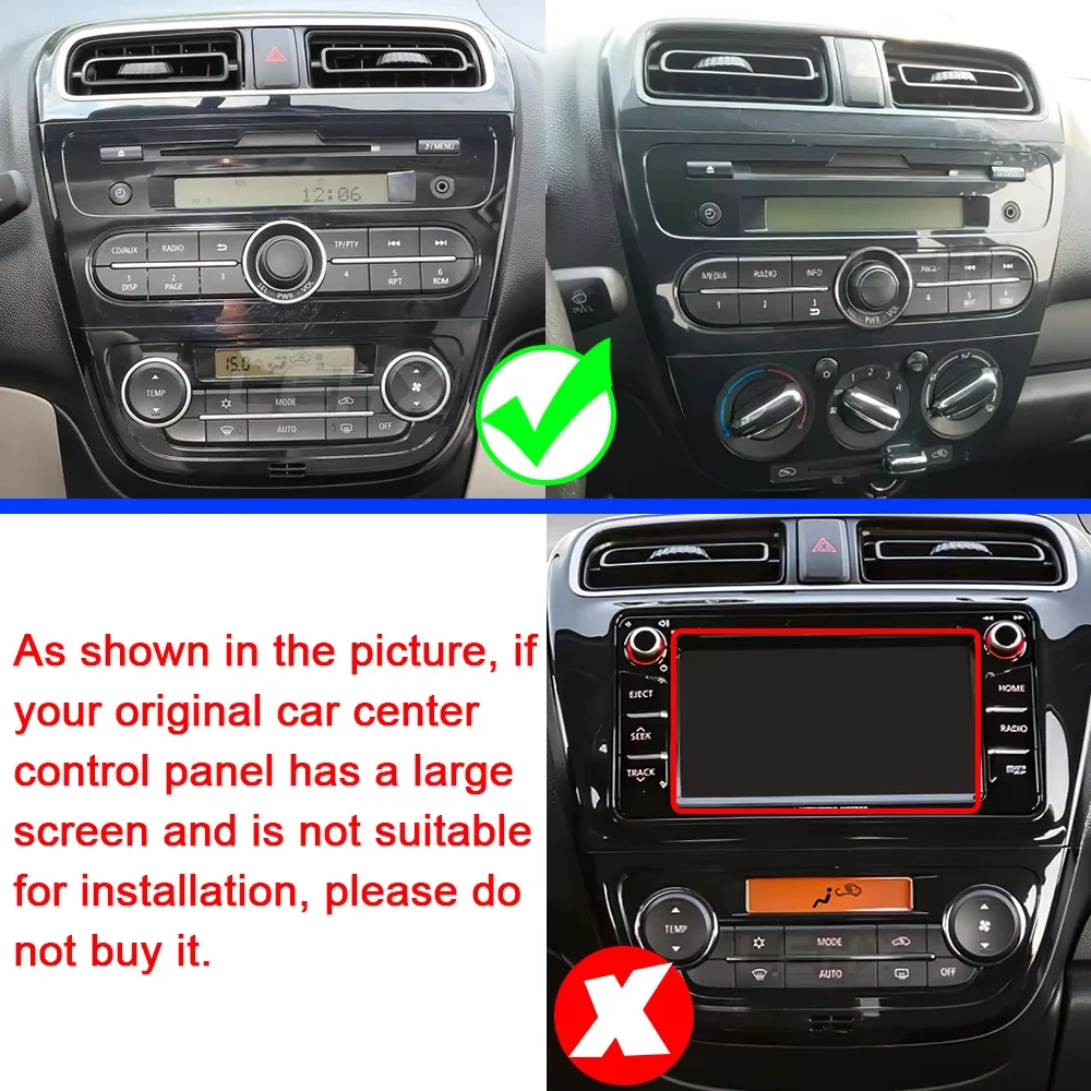 Android 15 Car Radio For MITSUBISHI Mirage Spacestar Attrage 2012-2018 Bluetooth GPS Navigation Carplay WIFI Touch Screen DVD 4G