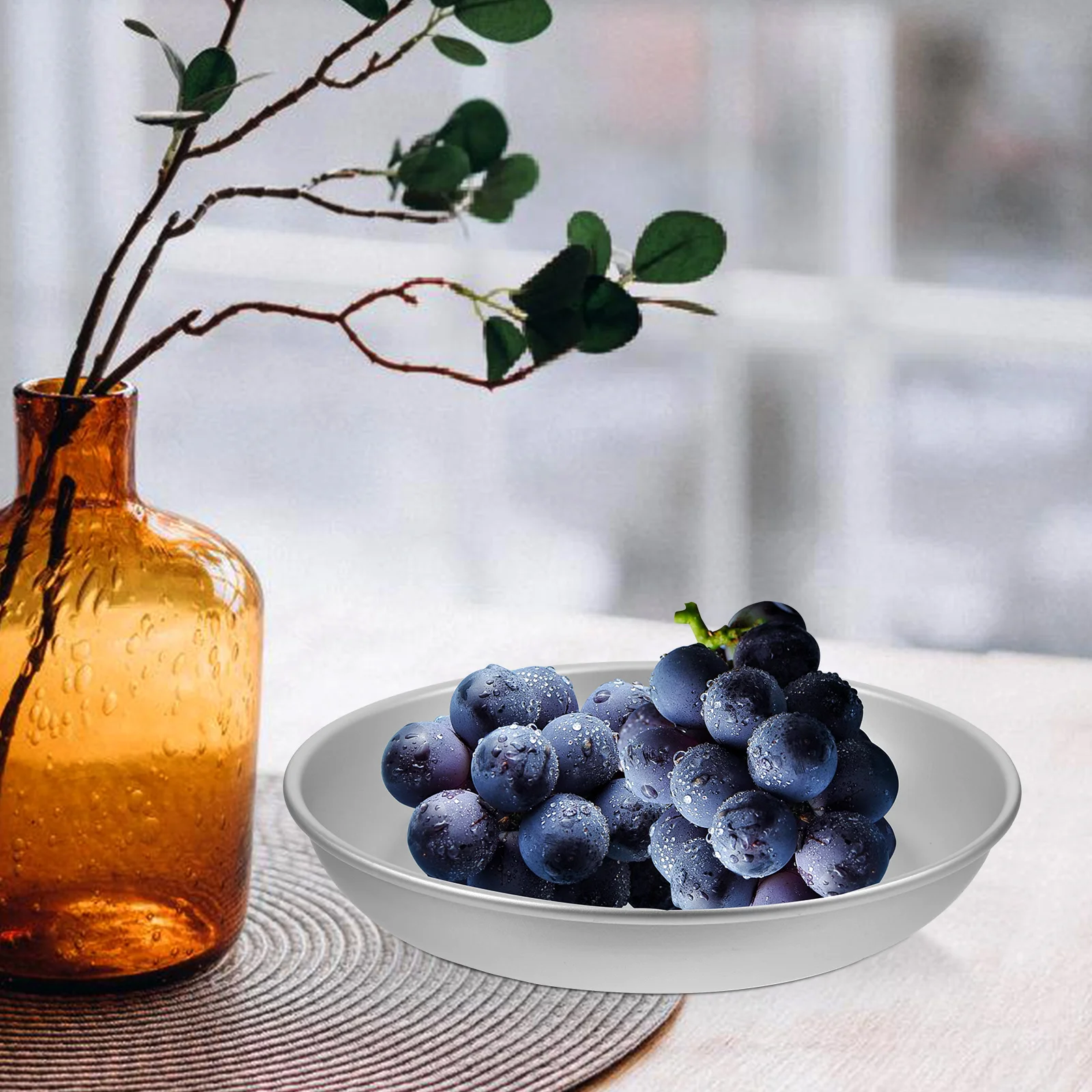 

Aluminum Alloy Food Tray Portable Picnic Cooling Tray for Snacks Fruit Serving Outdoor Food Display Picnic Plate