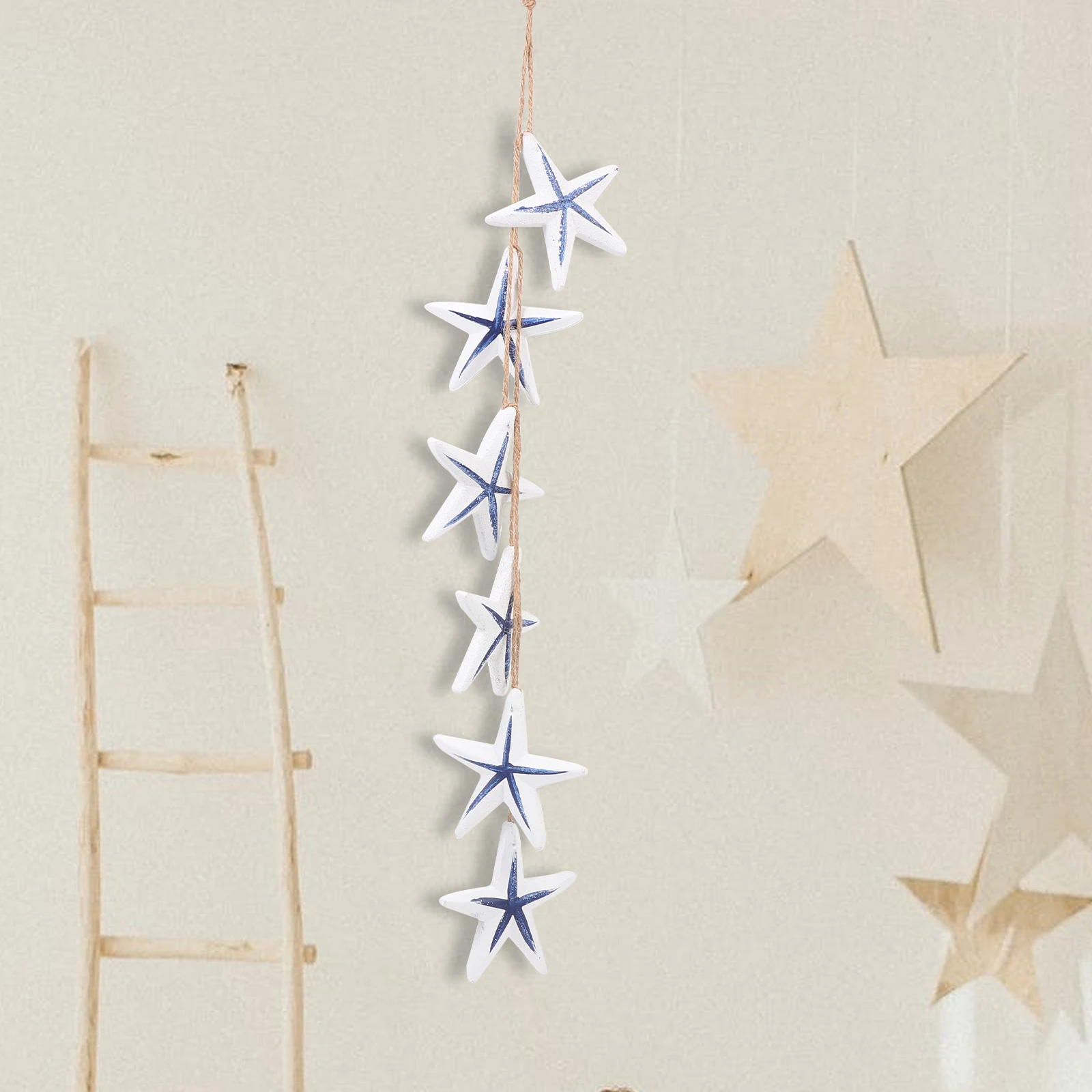 

Mediterranean Style Wooden Pendant Nautical Wall Hanging Decor Hand-Painted Sailing Gift Home Door Decoration Wood Decor