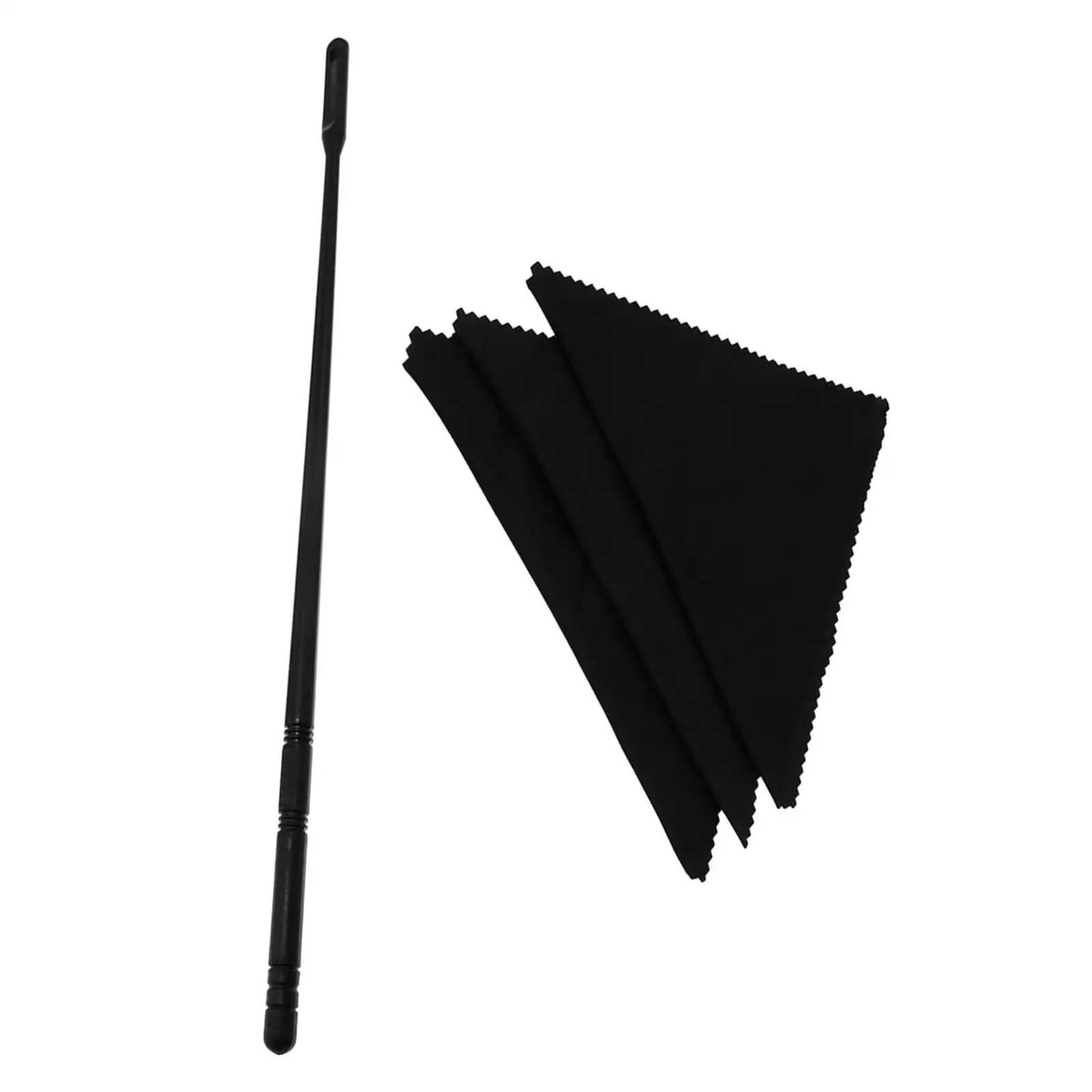Flute Cleaning Set with Rod and Fabric Polishing Cloth Dust Removal Kit Woodwind Maintenance Tool for Flute Cleaning