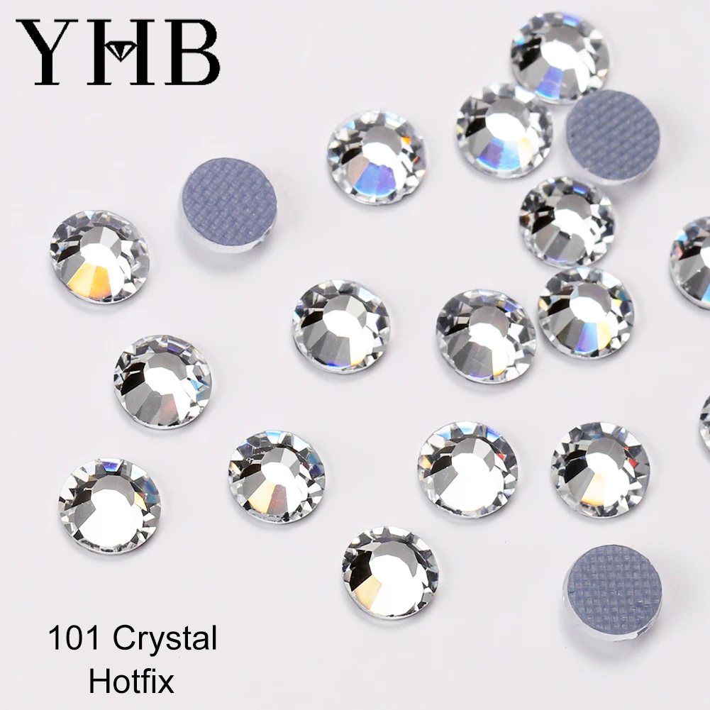 YHB Hoge kwaliteit witte zijde mocca plaksteen hotfix steentjes voor schoenen tassen stof kledingstuk decoratie diy sieraden accessoires