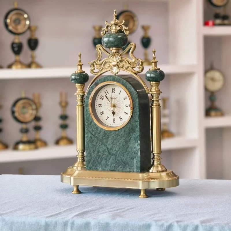 Antique Table Clock with Modern Design Metal Quartz Needle and Digital Display Customizable Logo for Home Decor