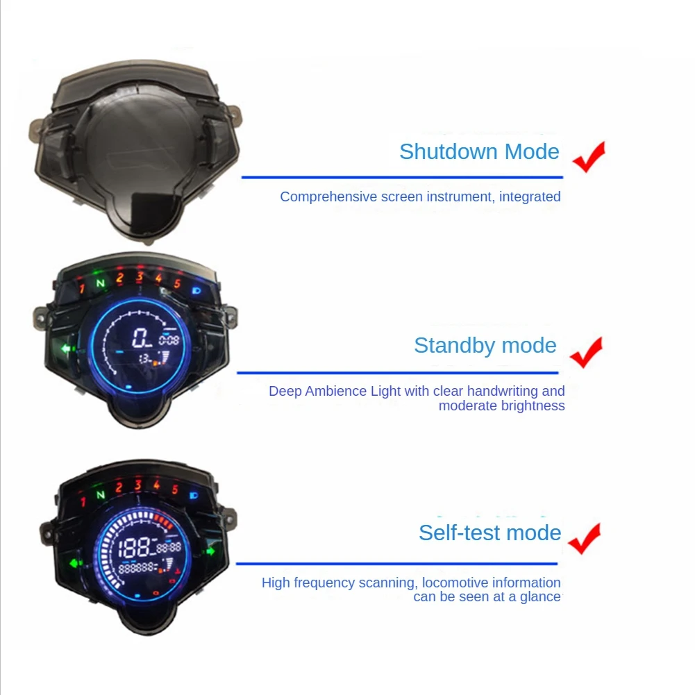 

L38A-мотоциклетный спидометр, цифровой измеритель, ЖК-спидометр, одометр, тахометр, дисплей для LC135 V2 V3 V4 V5 V6 V7