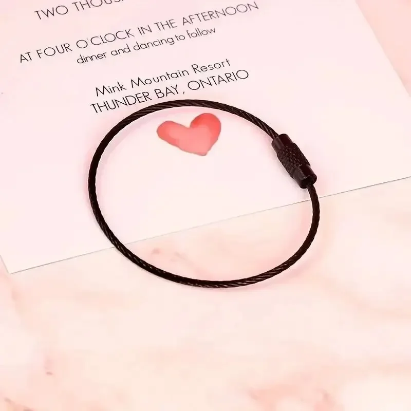 10 قطع من أسلاك الفولاذ المقاوم للصدأ الملونة، مشبك سلسلة مفاتيح متين وسهل التركيب، مثالي للسفر والاستخدام اليومي #5