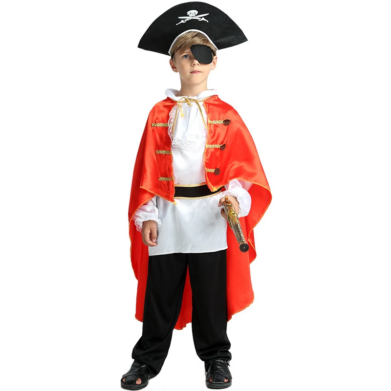 Children's Costumes Halloween Pirate Kings of the Caribbean For Kids Girls Boy Pirate Costume Kids Girl Child Family Baby Purim