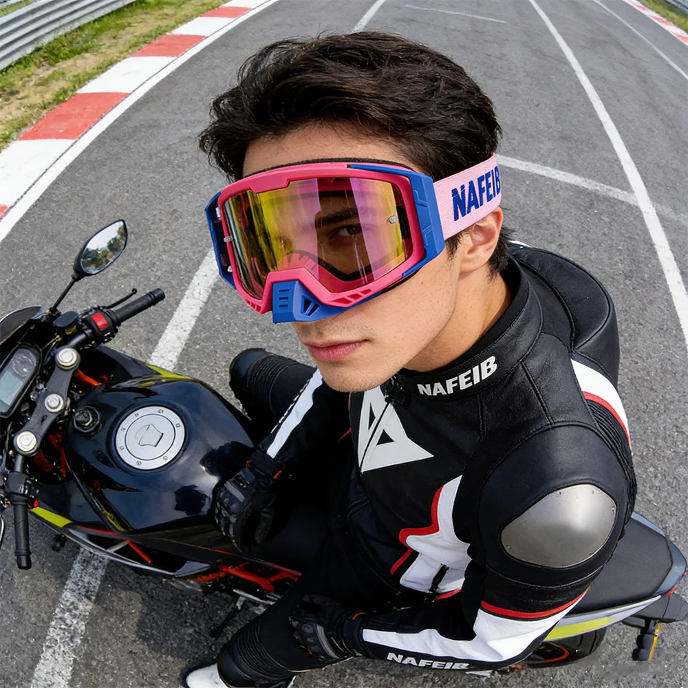 Motorcycle Helmet Protective Glasses N2510 Windproof Dustproof Outdoor Sports Eye Goggles Ski Motocross Riot Contr 2