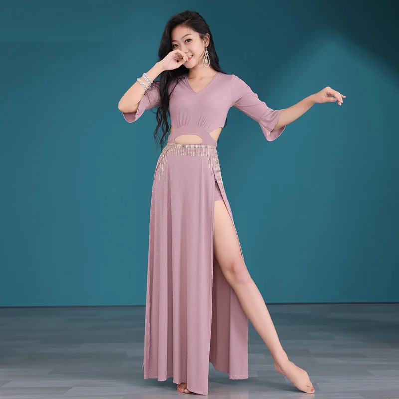 Vestido profissional de dança do ventre para mulheres, vestido oriental para palco, nova moda, outono