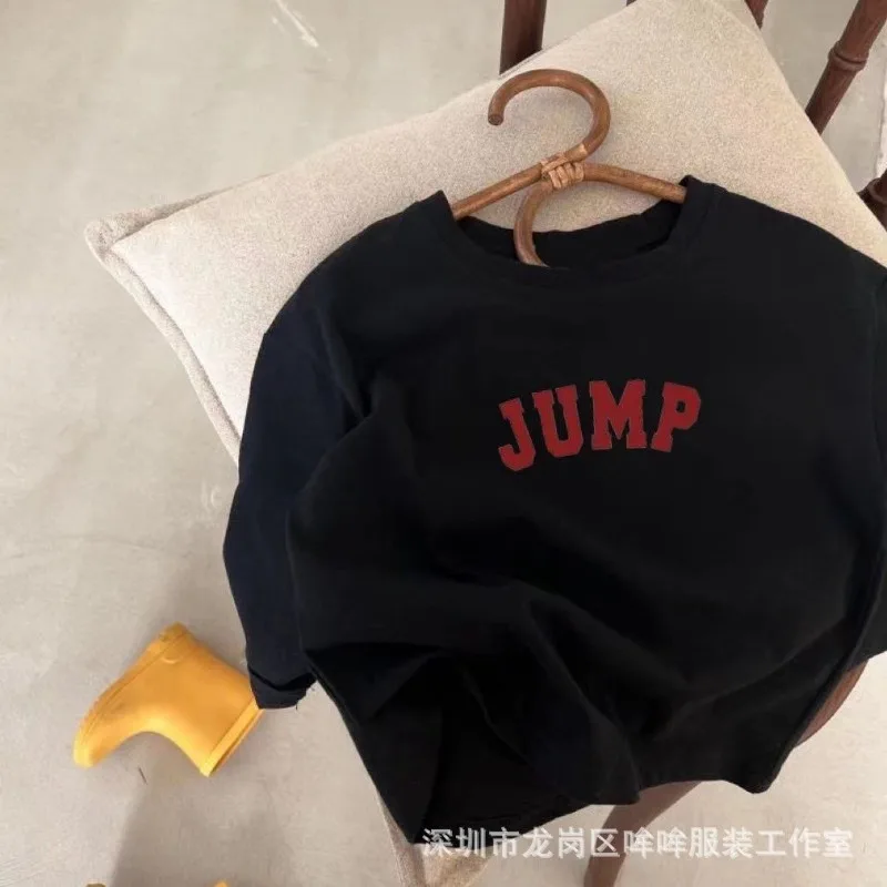 2026 Herbst 2-12 Jahre Kinder Jungen Langarm-T-Shirts Kinder Jungen Bedruckte Einfache T-Shirts Lockerer Rundhals-Kragen Kleinkind Baby Jungen Pullover – Detail 5