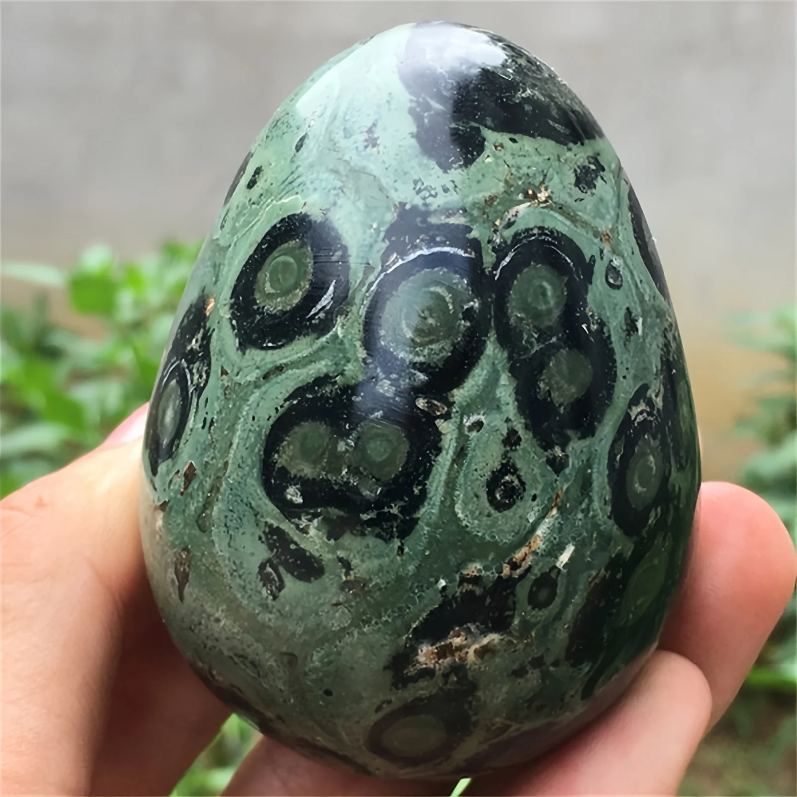 Natural Kambaba Jasper Crystal, Egg Shaped Quartz Crystal Stone, Specimen Collection, Home Decoration