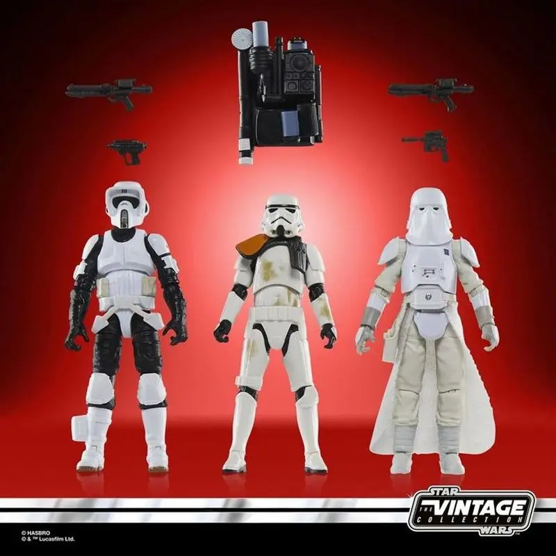 متوفر في المخزون حرب النجوم الأصلية مجموعة عتيقة Stormtroopers of the Empire 3-Pack 3.75 بوصة مقياس عمل نموذج لجسم اللعب