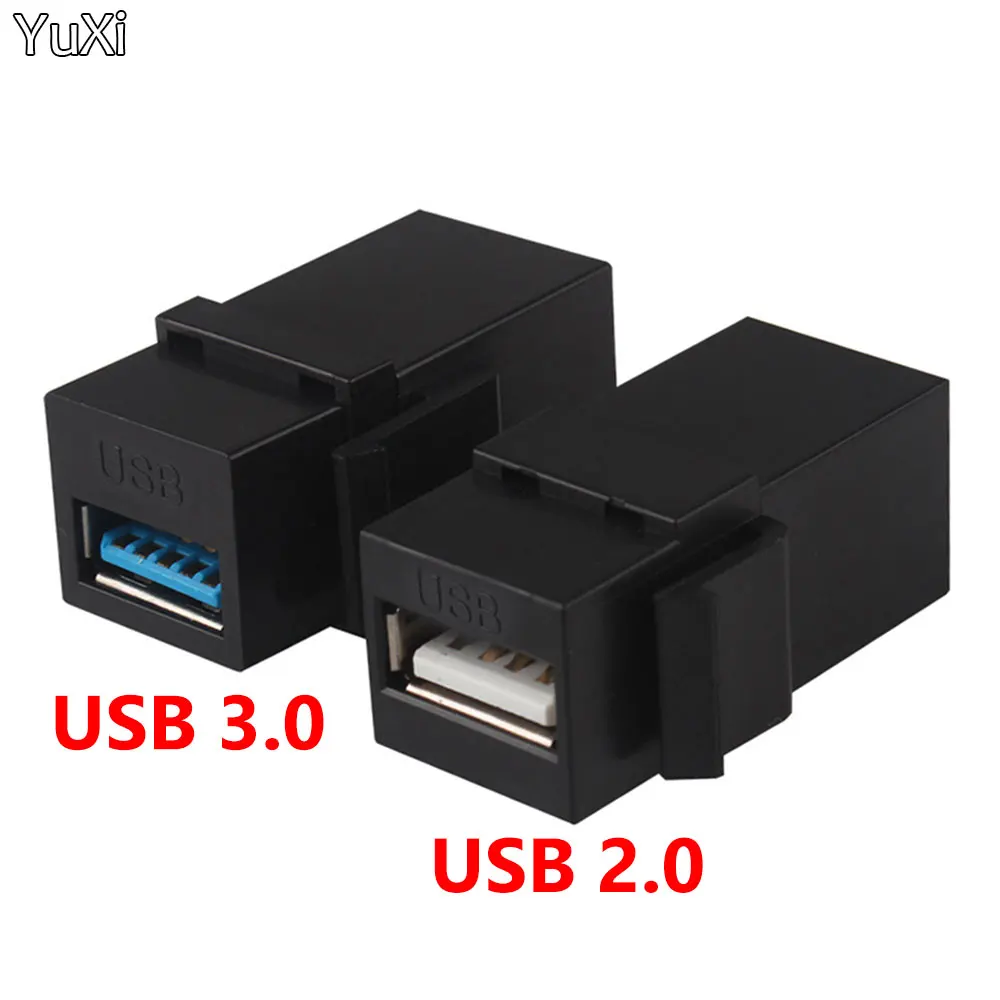 USB 3.0/2.0 Female to Female Extension Keystone Jack Coupler Connector Adapter Converter