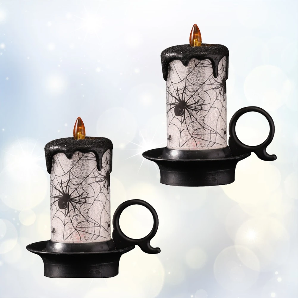

2pcs LED Pumpkin Lamp Halloween Decoration Small Night Light Party C Prop for Home Garden Haunted House KTV Bar