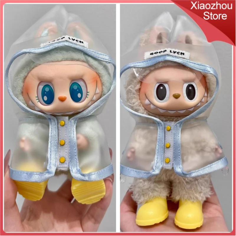 

17cm Doll Clothes Suit I II III Dolls Raincoat Dress Up Anime Style Set Clothing Change Outfit Accessories for Labubu Cloth