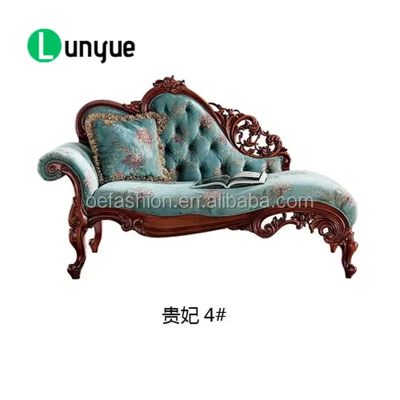 Victorian Style Elegant Gold Leaf Fabric Recliner Chair Luxury Party Furniture Comfortable Living Room Sofa Seat Home Decor