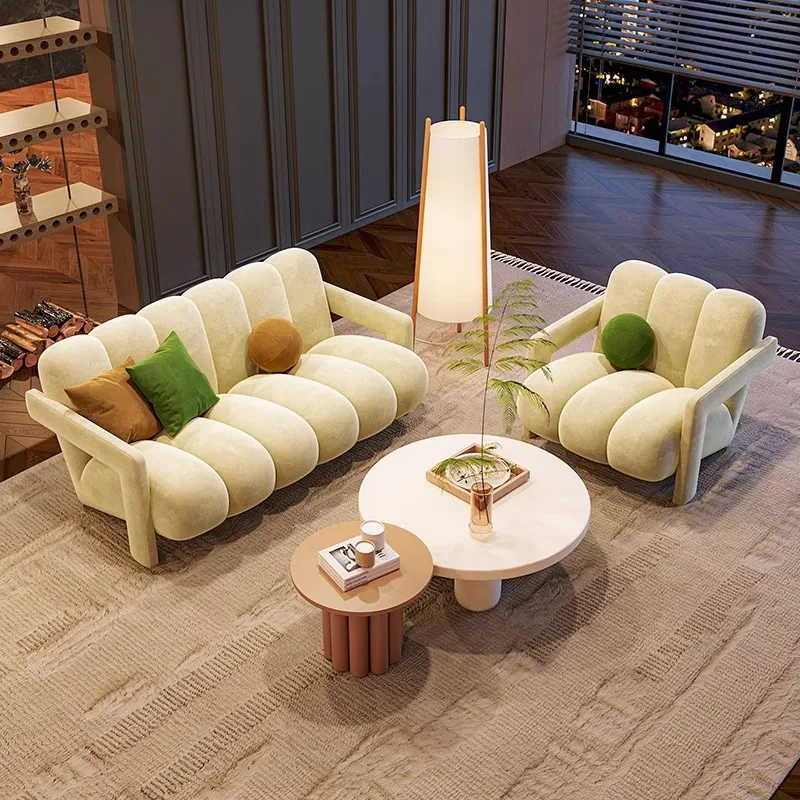 

Cream Wind Leisure Chair Lazy Lamb Fleece Living Room Balcony