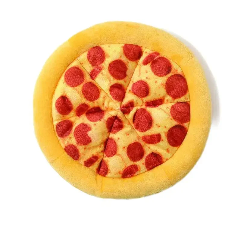 

Dog toy pizza pet produts puppy training vocal doughnut plush for grind teeth accessories