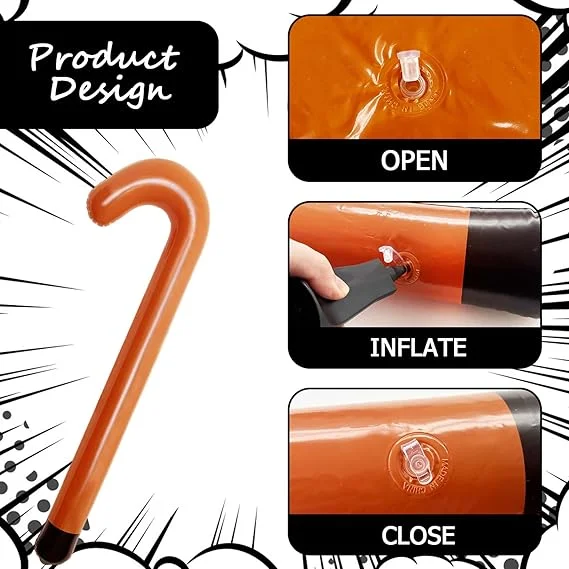 5Pcs OldMan Set Kids 100 Days of School Costume for Boys Cane+Glasse+ Faux+Eyebrows+Mustache+Hat+pocket watch for Grandpa outfit