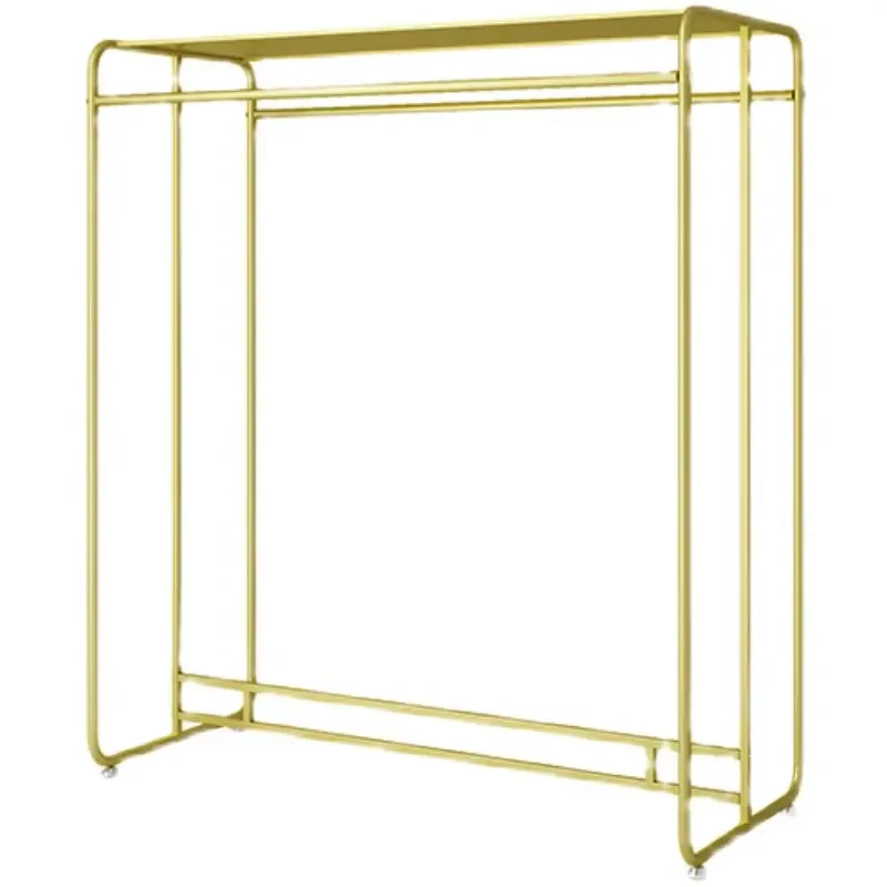 

Iron Artwork With Painted Finishwrought Iron Clothing Store, Double-row Nakajima Display Racks, Golden Men's And Women's Stores,