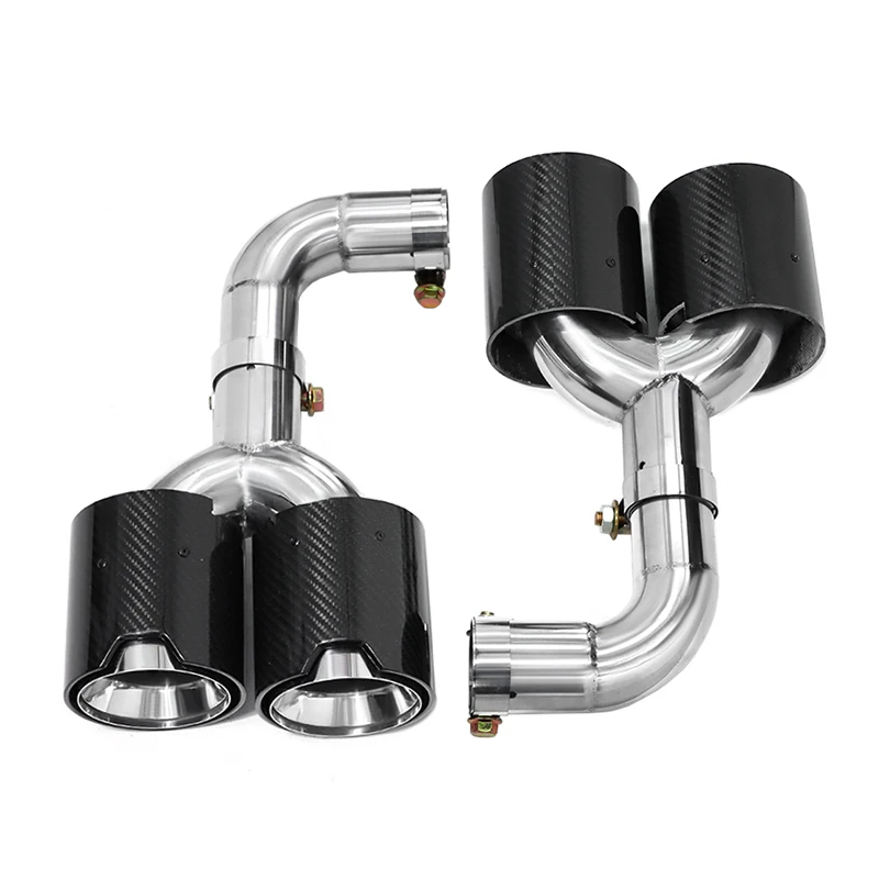 Quad uitlaatsierstukken voor BMW X3 G01 X4 G02 2018-2021 (ALLEEN 20i/30i) - X3M Look Upgrade (vereist M diffuser)