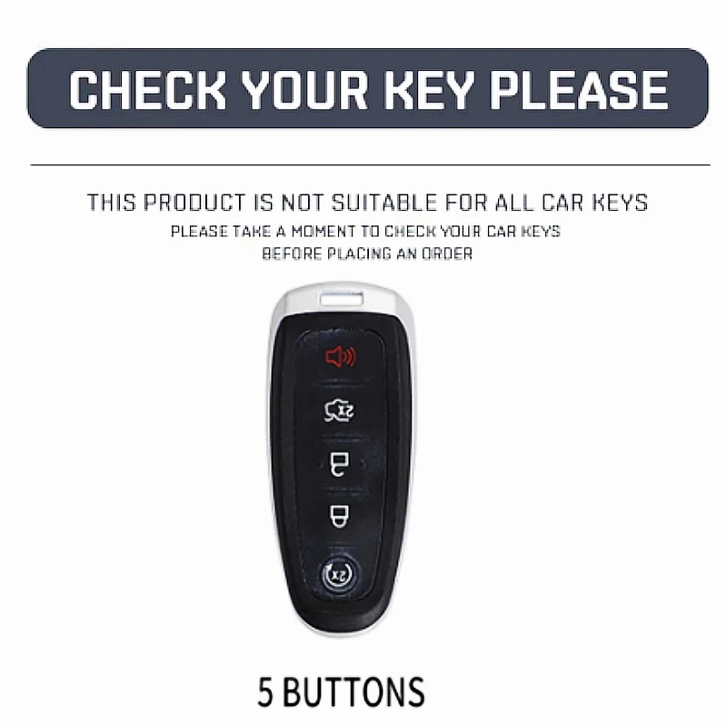 3 Colors Remote Car Key Case Cover Fob For Ford Explorer Edge Escape Flex Taurus 2011 2012 2013 2014 2015 5 Buttons Smart Key view 2