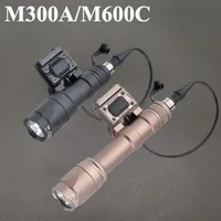 Tactical LED Flashlight M300A/M600C Weapon Light Ultra Pistol Gun Airsoft Handgun Scout Flashlight Glock MLOK Picatinny Rail