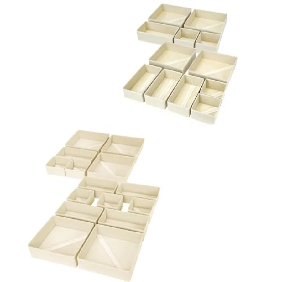 Bundle of 12 Pack Drawer Organizer and 15 Pack Baby Organizers