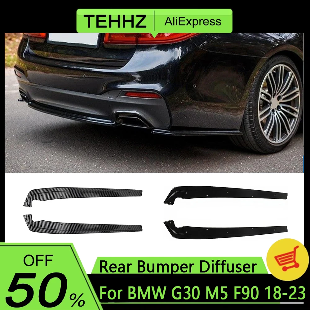 Difusor de Para-choque Traseiro G30 G31 Sport M5 F90, Protetor e Divisor para Série 5 2017-2023, Spoiler Lateral, Kit de Carroceria, Capa de Proteção