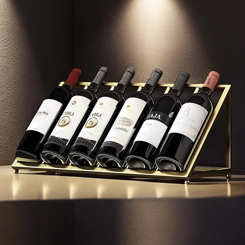 

Metal Shelves Wine Cabinet Mobile Living Room Kitchen Storage Restaurant Display Bar Cabinet Luxury Cave A Vin Home Furniture