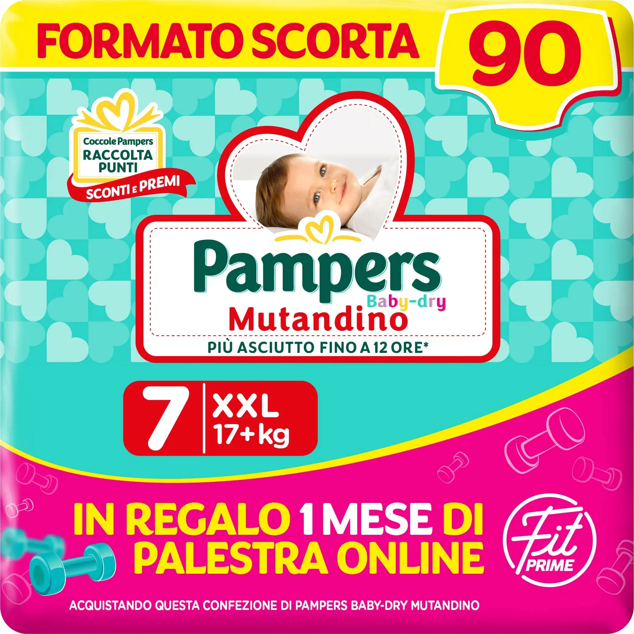 Pampers Baby Dry Pants, Suurus 7, 90 tk