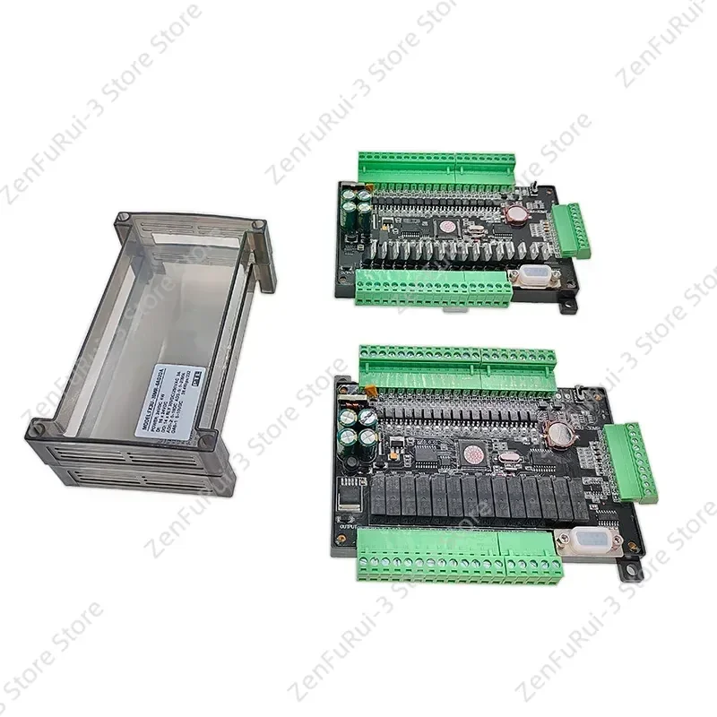 for FX3U 30MR 32MT PLC Controller 38400bps Relay Transistor Industrial Control Board RS232 RS485 6AD 2DA