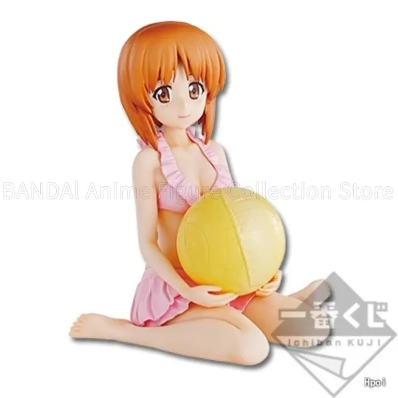 In Stock Original BANDAL Girls Und Panzer Nishizumi Miho Prize A Pink  / Last Prize Yellow Swimsuit Ver.  Figure Toy Gift