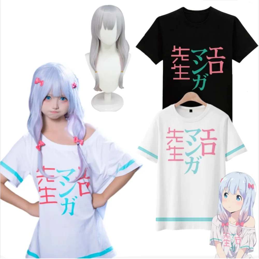 

Eromanga Sensei Izumi Sagiri T-shirt Short Sleeve Summer Top Cosplay Costume Adult Women Halloween Comic Con Casual Daily Outfit
