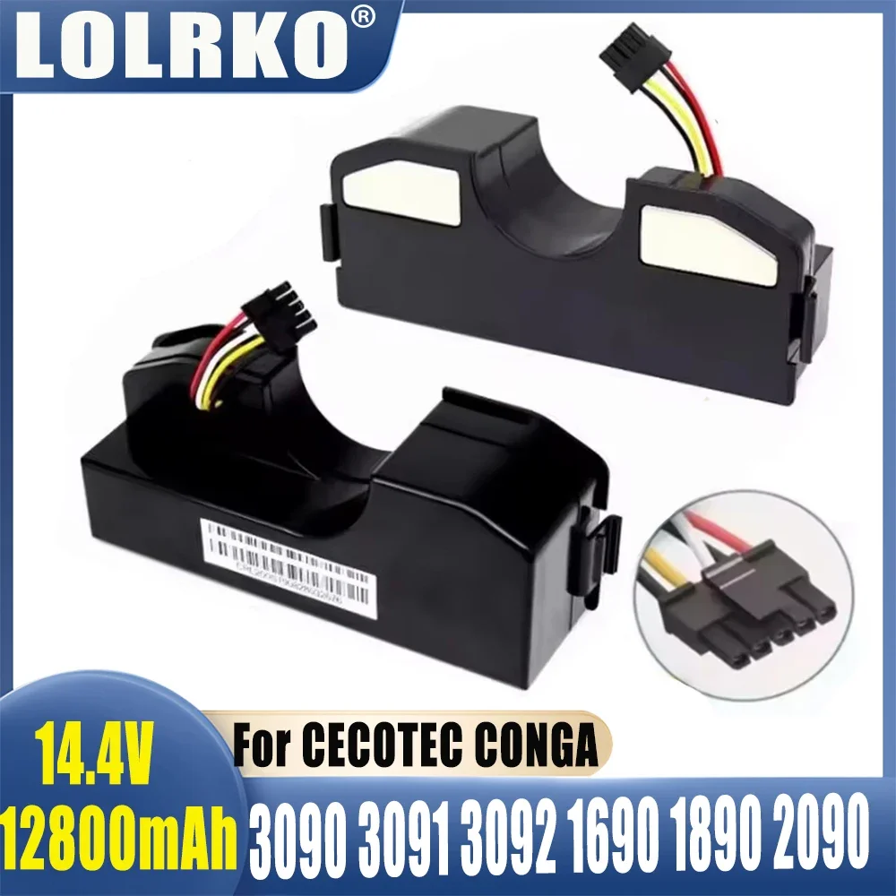 CECOTEC CONGA 3090 3091 3092 1690 1890 2090 جهاز آلي لتنظيف الأتربة بطارية حزمة استبدال الملحقات بطارية 14.4V12800mAh