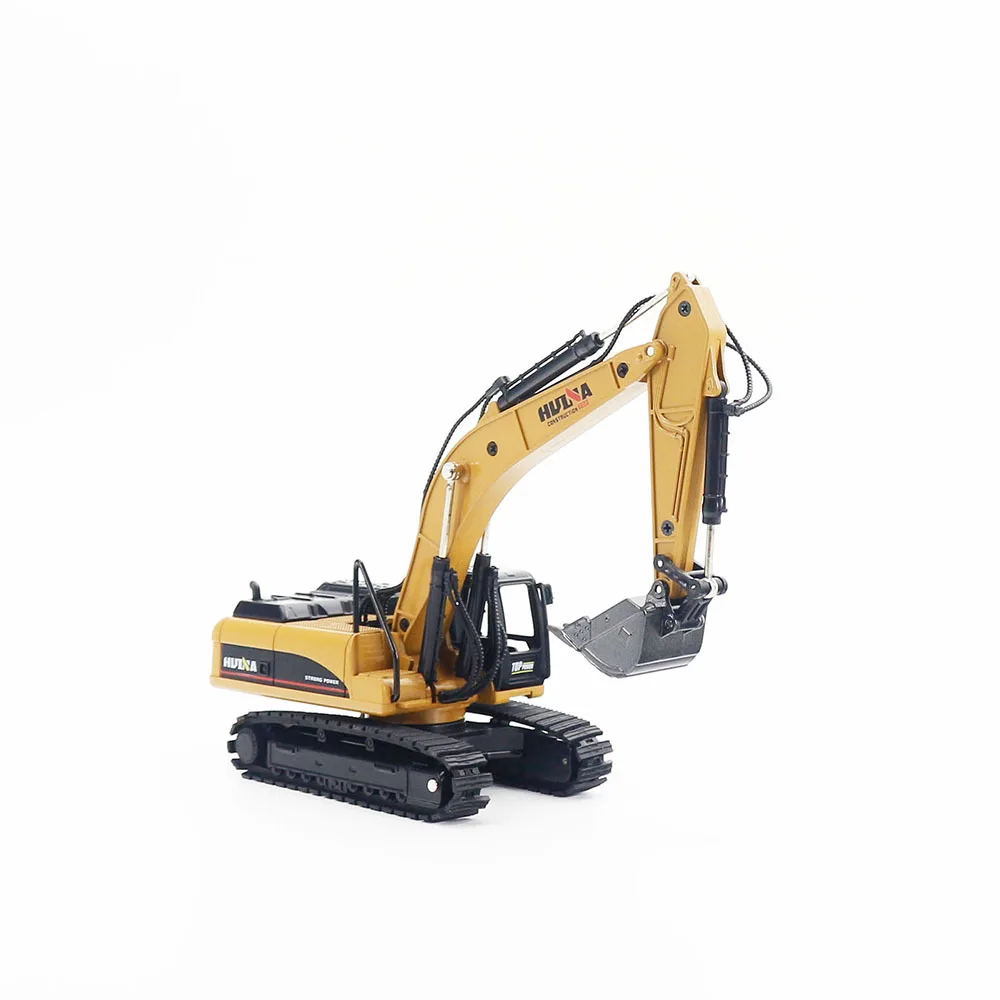 Huina Toys 1:50 Metal Alloy Static Simulation Building Model Car Children'S Engineering Car Toy Excavator Bulldozer Male Gift